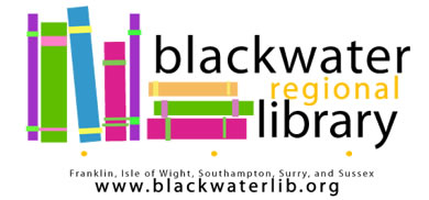 Link to Blackwater Databases - Blackwater Regional Library Logo with picture of Books